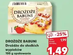 Kaufland DROŹDŹE BABUNI DroŹdŹe do słodkich wypiek3w oferta