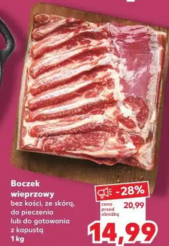 Kaufland Boczek wieprzowy bez kości, ze skórą, do pieczenia lub do gotowania z kapustą oferta