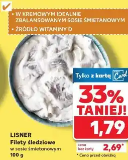 Kaufland LISNER Filety śledziowe w sosie śmietanowym oferta