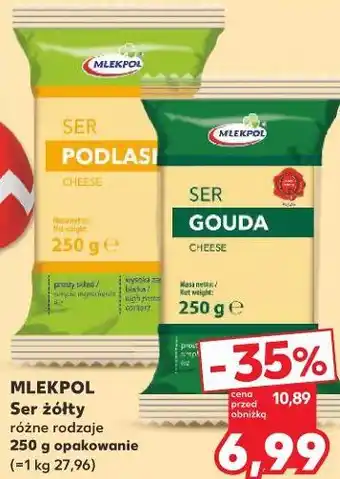 Kaufland MLEKPOL Ser żółty różne rodzaje oferta
