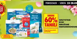 Biedronka WSZYSTKIE RYBY MROŻONE NIEPANIEROWANE oferta