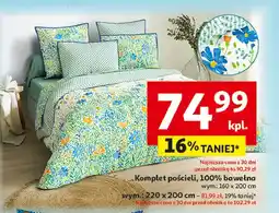 Auchan Komplet pościeli bawełnianej 160 x 200 cm + 2 70 80 Actuel oferta