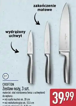 ALDI CROFTON Zestaw noży, 3 szt oferta