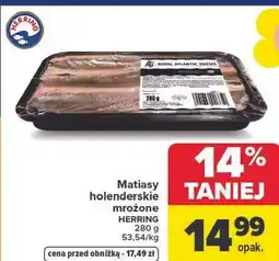 Carrefour Matiasy holenderskie mrożone HERRING oferta