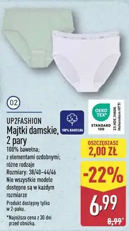 ALDI UP2FASHION Majtki damskie, 2 pary oferta