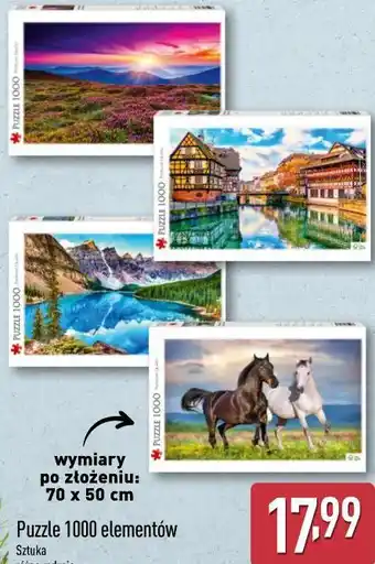 ALDI Puzzle 1000 elementów oferta
