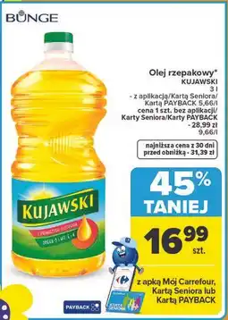 Carrefour Olej rzepakowy KUJAWSKI oferta