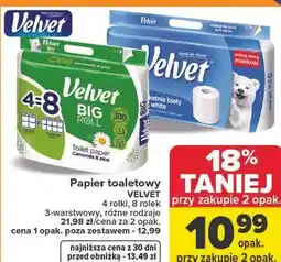 Carrefour Papier toaletowy VELVET oferta