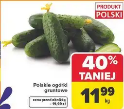 Carrefour Polskie ogórki gruntowe oferta