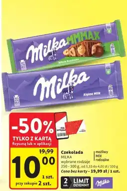 Intermarche Czekolada mleczna wybrane rodzaje oferta
