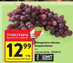 Intermarche Winogrono różowe bezpestkowe oferta