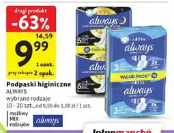 Intermarche Podpaski higieniczne wybrane rodzaje oferta