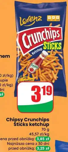 Dino Chipsy Crunchips Sticks ketchup oferta