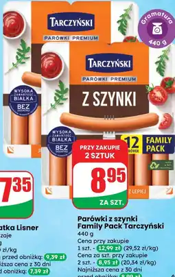 Dino Parówki z szynki Family Pack Tarczyński oferta