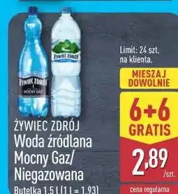 ALDI ŻYWIEC ZDRÓJ Woda Źródlana oferta