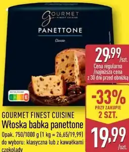 ALDI GOURMET FINEST CUISINE Włoska babka panettone oferta