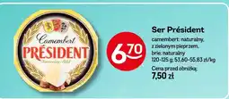 Żabka Ser Président camembert: naturalny, z zielonym pieprzem, brie: naturalny oferta