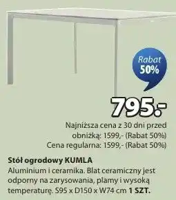 JYSK Stół ogrodowy Kumla oferta