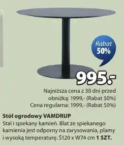 JYSK Stół ogrodowy Vamdhup oferta