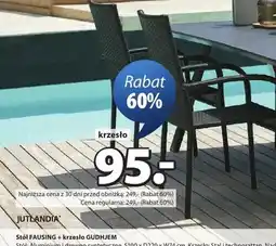 JYSK Stół Fausing + krzesło Gudhjeim oferta