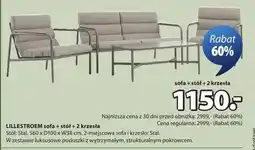 JYSK Lillestroem sofa + stół + 2 krzesła oferta