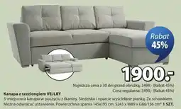 JYSK Kanapa z szezlongiem Vejley oferta