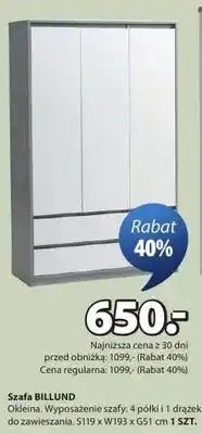 JYSK Szafa Okleina oferta