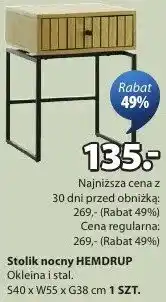 JYSK Stolik nocny Hemdrup oferta