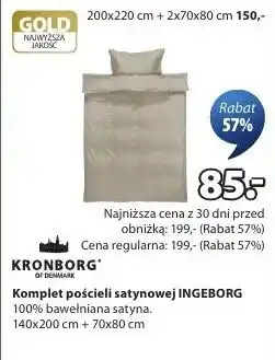 JYSK Komplet pościeli satynowej INGEBORG oferta