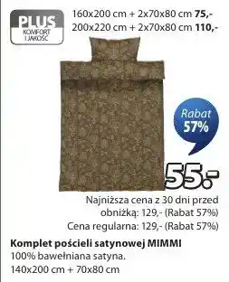 JYSK Komplet pościeli satynowej MIMMI oferta