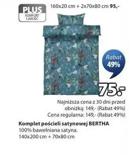 JYSK Komplet pościeli satynowej BERTHA oferta