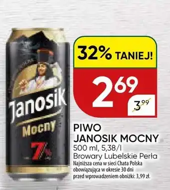 Chata Polska Piwo Janosik mocny oferta
