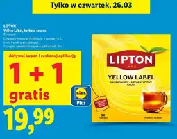 Lidl LIPTON Yellow Label, herbata czarna oferta