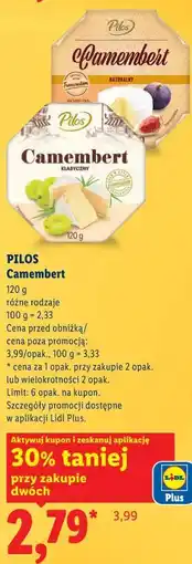 Lidl PILOS Camembert oferta