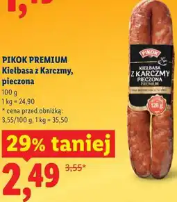 Lidl PIKOK PREMIUM Kiełbasa z Karczmy, pieczona oferta