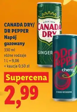 Lidl CANADA DRY/ DR PEPPER Napój gazowany oferta