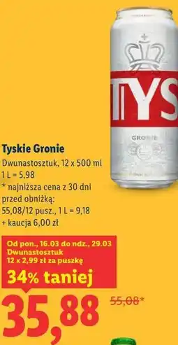 Lidl Tyskie Gronie oferta