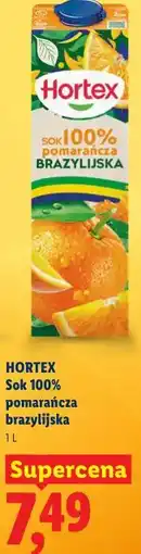 Lidl HORTEX Sok 100% pomarańcza brazylijska oferta