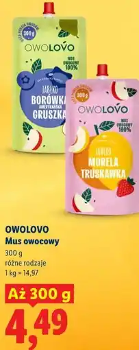 Lidl OWOLOVO Mus owocowy oferta