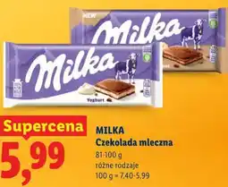 Lidl Milka Czekolada mleczna oferta