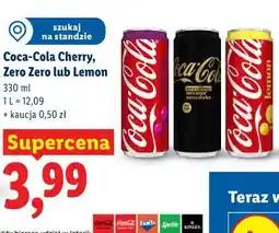 Lidl Coca-Cola Cherry, Zero Zero lub Lemon oferta