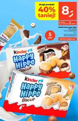 Dealz Wafelki Kinder Happy Hippo różne rodzaje, 5 szt. w opakowaniu oferta
