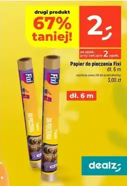 Dealz Papier do pieczenia dł. 6 m oferta