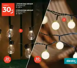 Dealz Girlanda lamp solarnych 50 lampek LED, dł. 11,80 m oferta