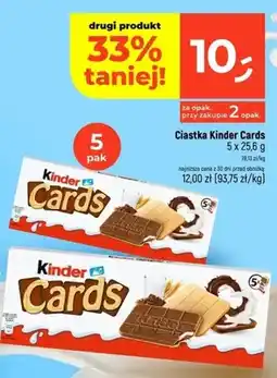 Dealz Ciastka Kinder Cards oferta