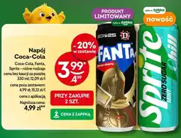 Żabka Napój Coca-Cola, Fanta, Sprite - różne rodzaje oferta