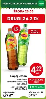 Żabka Napój Lipton green, peach oferta