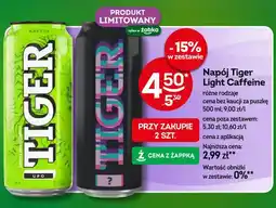 Żabka Napój Tiger Light Caffeine różne rodzaje oferta