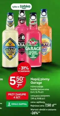 Żabka Napój piwny Garage różne rodzaje oferta