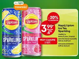 Żabka Napój Lipton Ice Tea Sparkling raspberry, lemon & yuzu, tropical oferta